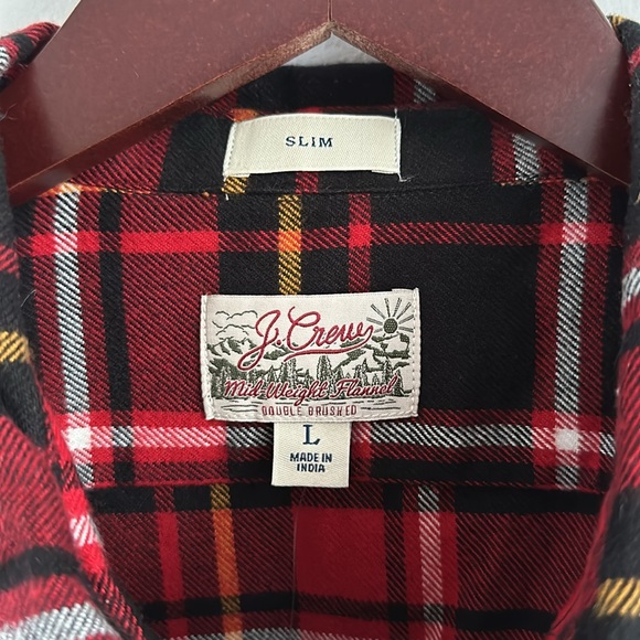 NWT J. Crew mid-weight flannel. Size L. - Picture 2 of 5